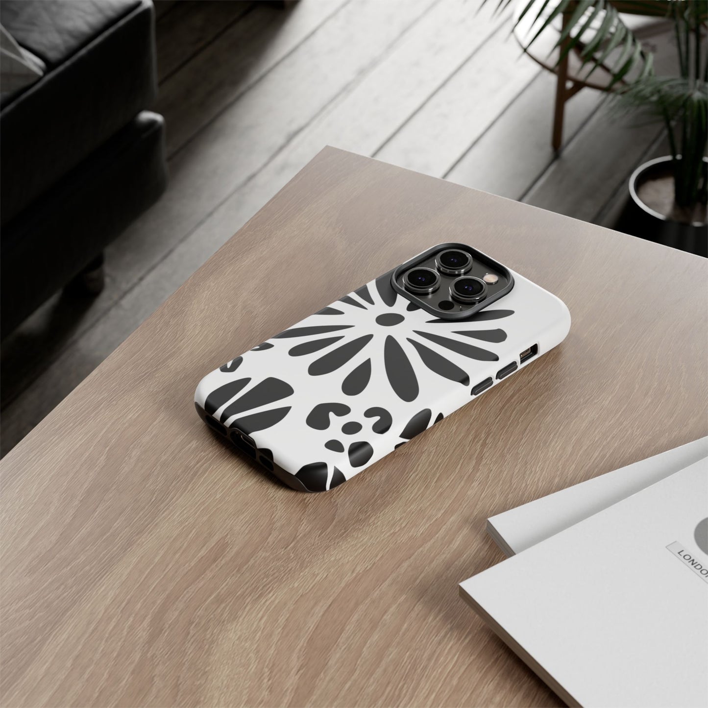 Stylish Phone Case with Floral Design, Tough Phone Cover for Her, Trendy Black and White Cell Phone Case, Unique Gift for Birthdays [...]