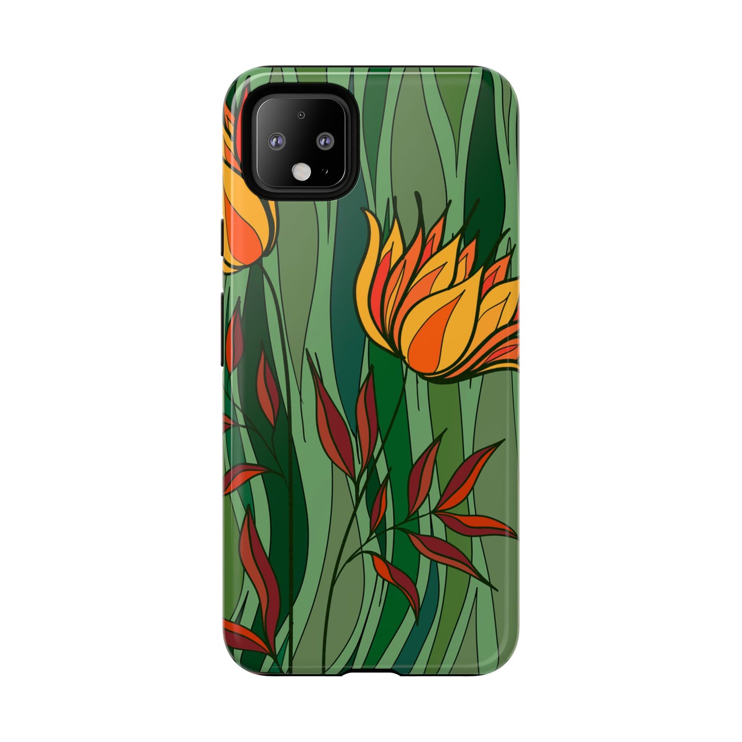 Vibrant Floral Phone Case, Nature-Inspired Tough Case, Eco-Friendly Cover, Unique Gift for Nature Lovers, Spring Decor