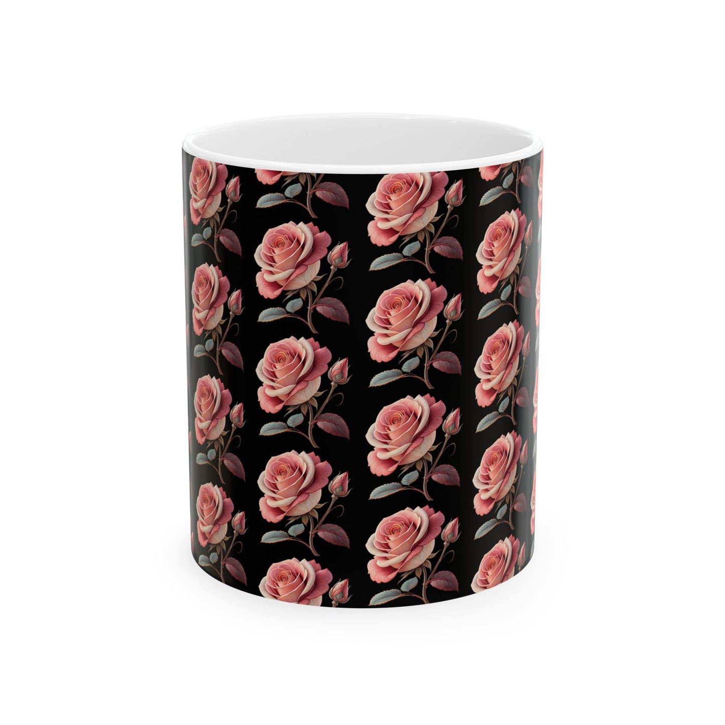 Ceramic Mug, (11oz, 15oz) Roses