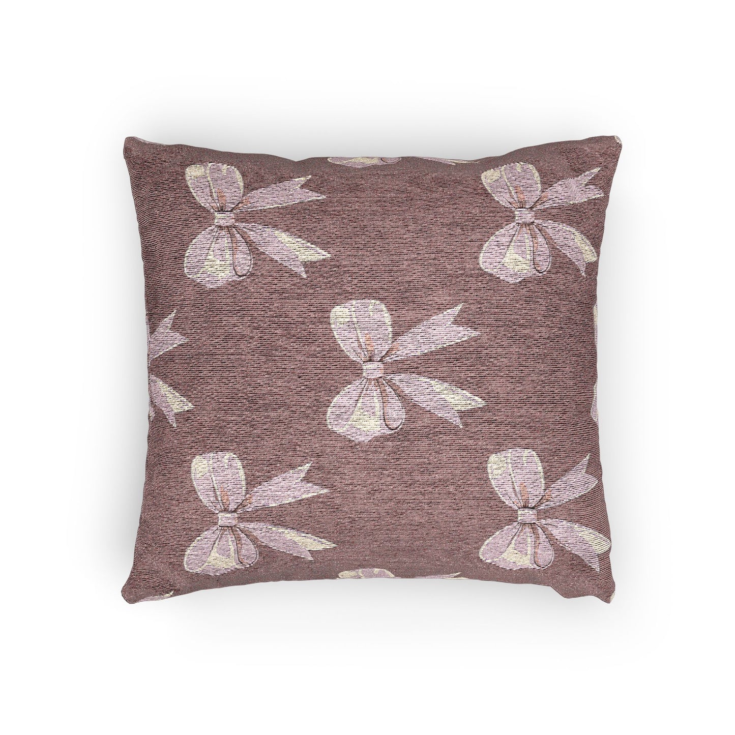 Bow Pattern Woven Pillow - Elegant Home Decor Accent