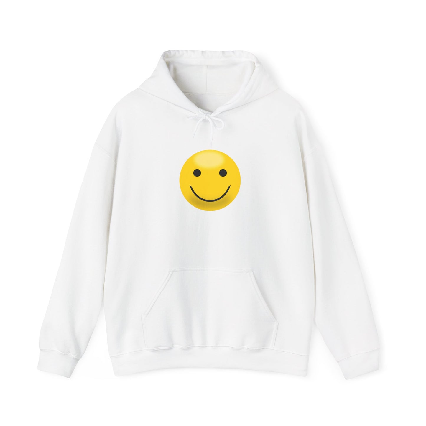 Smiley Face Hooded Sweatshirt, Unisex Cozy Hoodie, Casual Streetwear, Perfect Gift for Friends, Happy Apparel for Everyday Wear