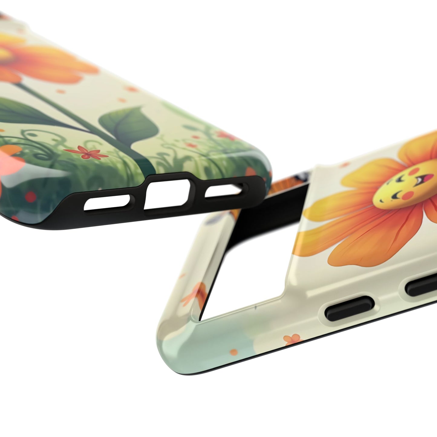 Floral Phone Case with Butterfly Design, Cute Flower Phone Cover for Nature Lovers, Eco-Friendly Gift, Spring Vibes, Birthday Present