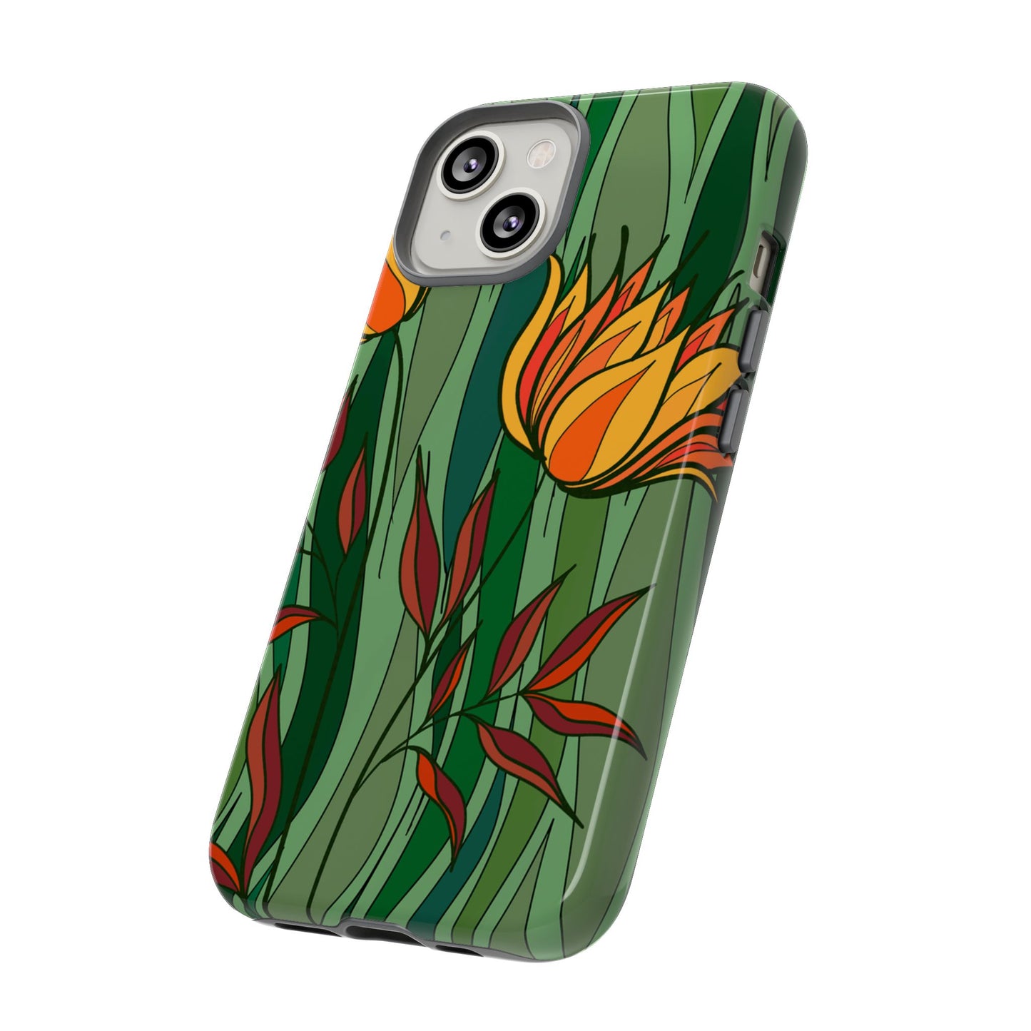 Vibrant Floral Phone Case, Nature-Inspired Tough Case, Eco-Friendly Cover, Unique Gift for Nature Lovers, Spring Decor