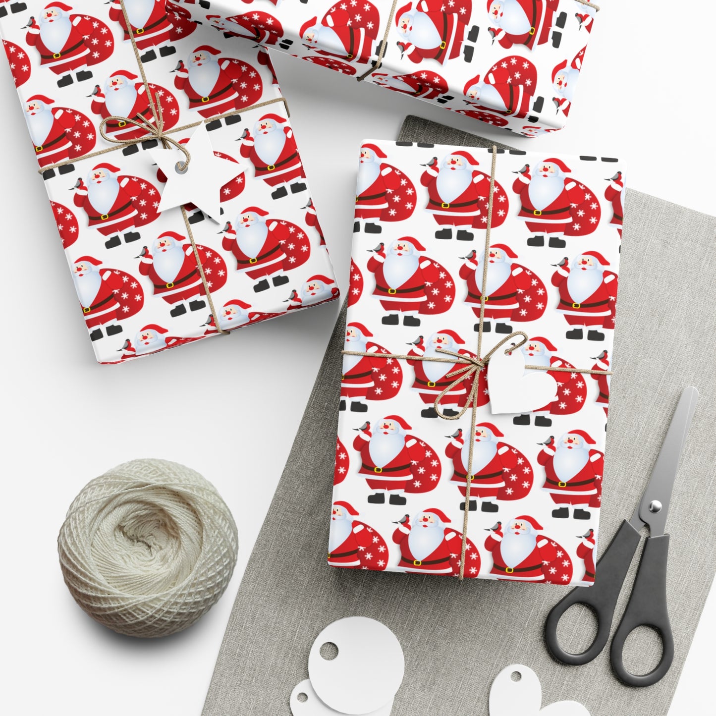 Festive Santa Gift Wrap Paper | Wrapping for Holidays, Christmas, Birthdays, Party Decor, Eco-Friendly Gift Wrap