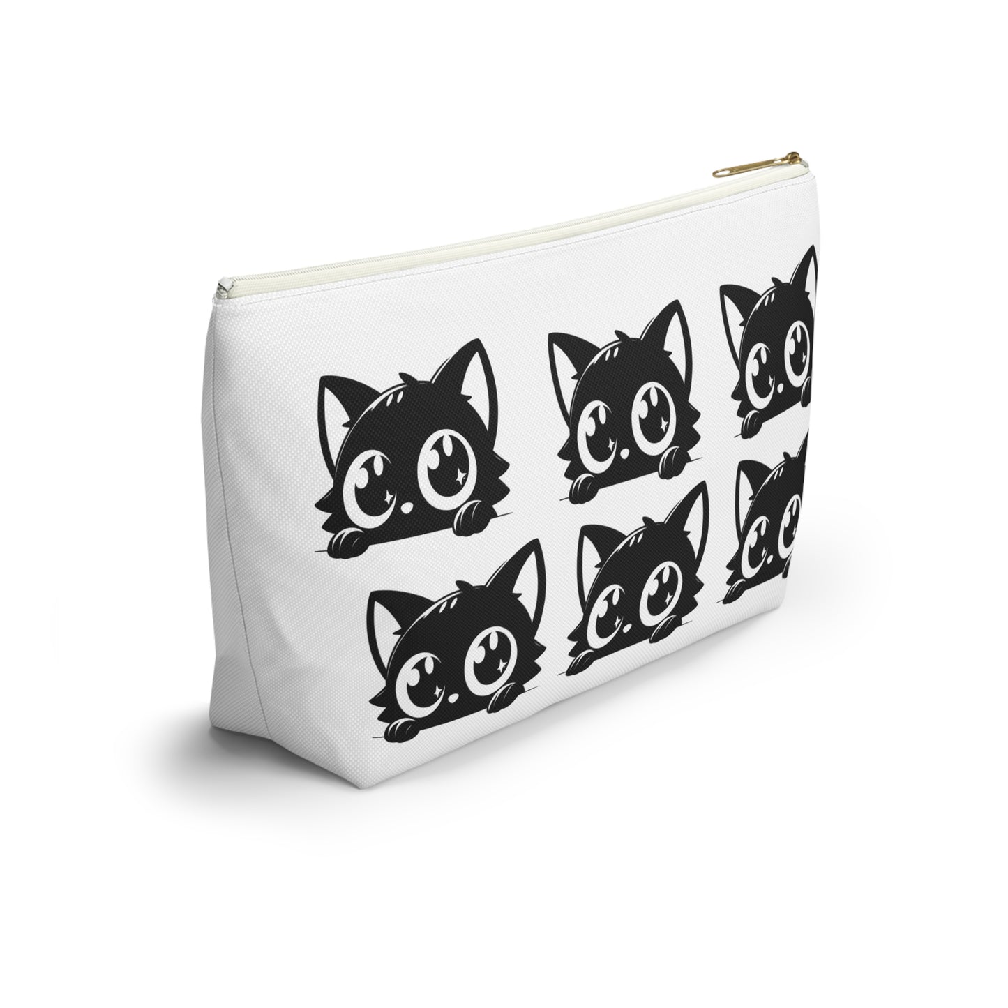Cute Cat Accessory Pouch, Makeup Bag, Zipper Pouch, Gift for Cat Lovers, Organizer for School, Travel Essentials
