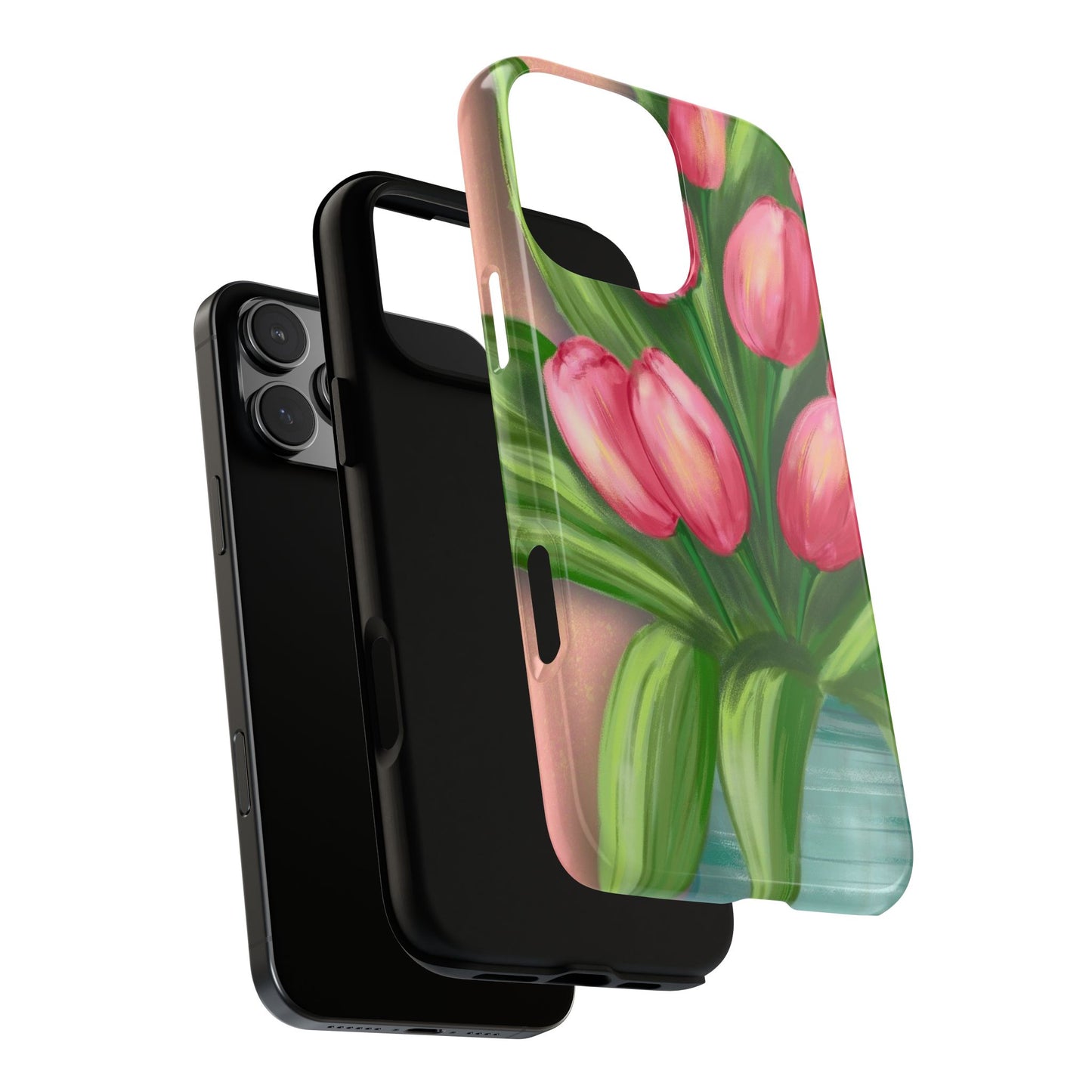 Floral Phone Case with Vibrant Tulips - Tough Cases for Garden Lovers, Spring Gifts, Nature Enthusiasts, Unique Gadget Accessories, [...]