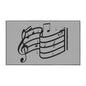 Musical Notes Heavy-Duty Floor Mat — Clef & Staff Design for Music Rooms