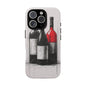 Wine Lover's Phone Case, Tough Phone Cover, Artistic Wine Design, Gift for Wine Enthusiasts, Customizable Case, Unique Wine Art