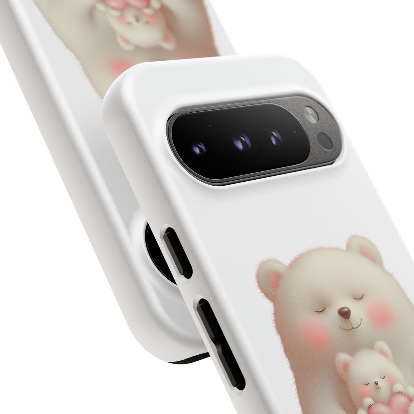 Cute Bear Phone Case, Tough Cases, Animal Lover Gift, Kids Accessories, Mother’s Day, Heartwarming Design