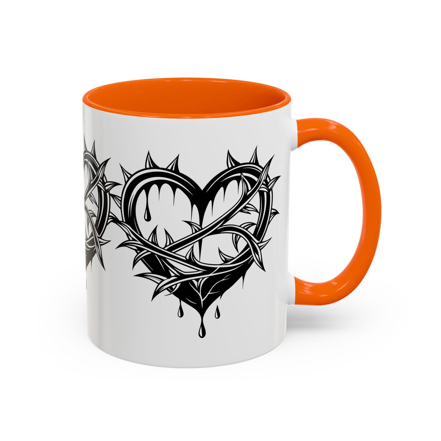 Gothic Heart Mug, Unique Art Coffee Cup for Gifting, Gothic Home Decor, Perfect for Friends, Gothic Style Drinkware