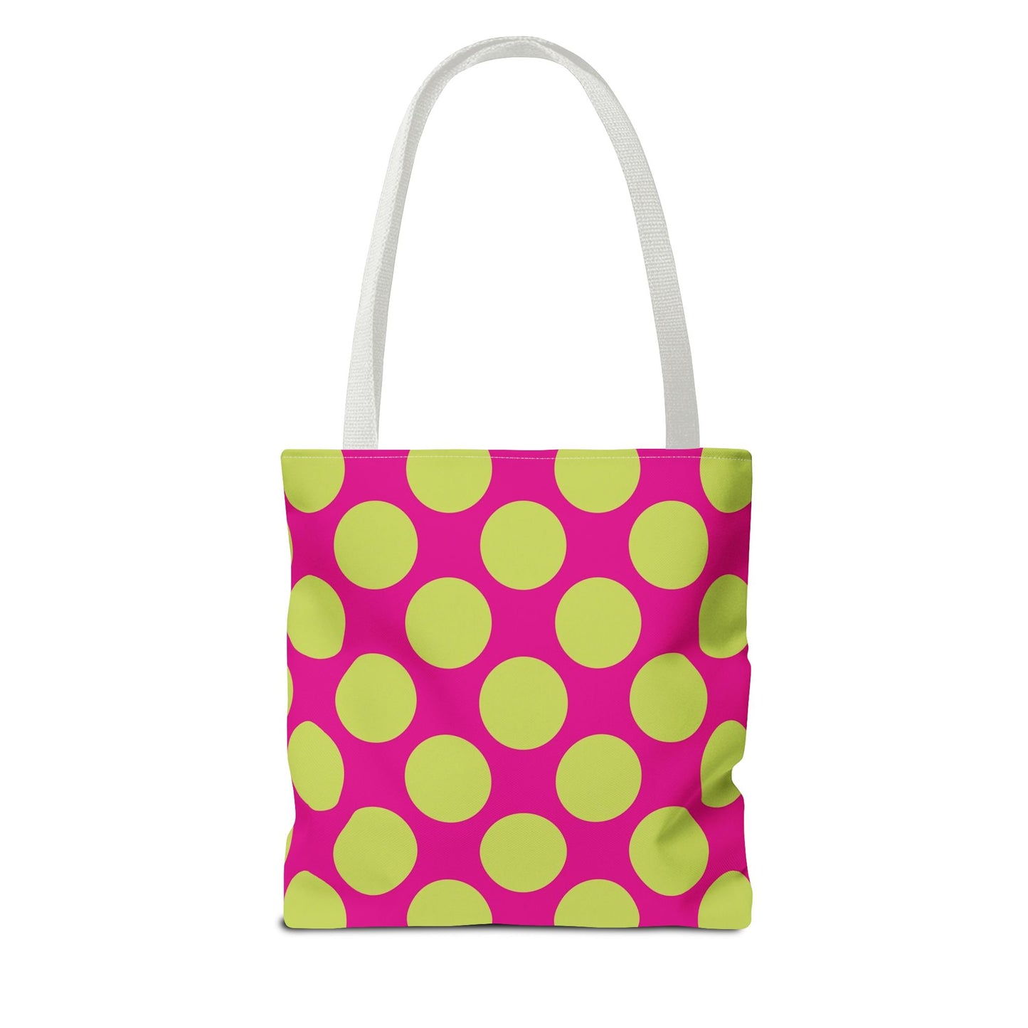Vibrant Polka Dot Tote Bag, Colorful Shopping Bag, Eco-Friendly Tote