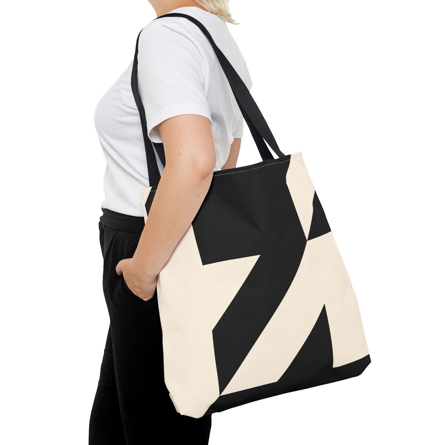 Chic Abstract Tote Bag, Stylish Travel Bag, Reusable Shopping Bag, Modern Design Bag, Fashionable Canvas Tote