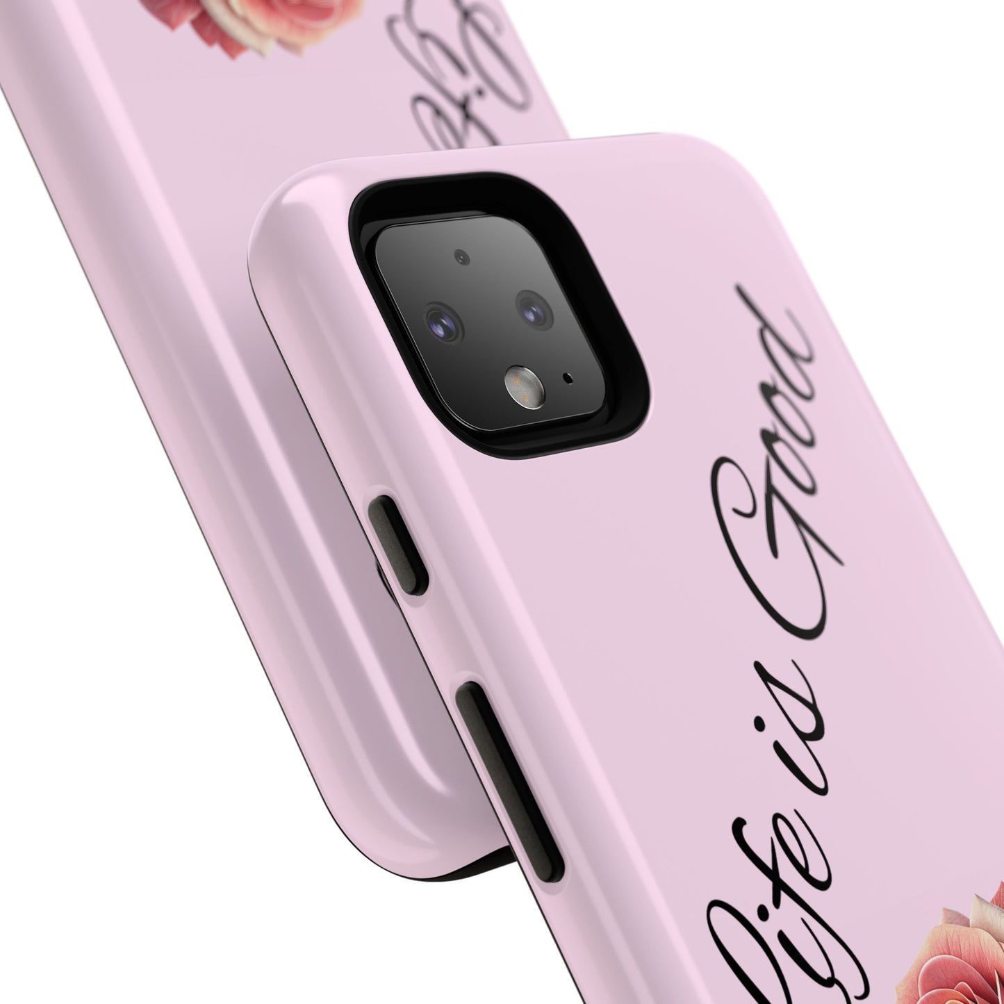 Roses & Positivity Phone Case - Floral Design, Life is Good, Tough Cases for Everyday Wear, Gift for Friends, Mother's Day, Spring [...]