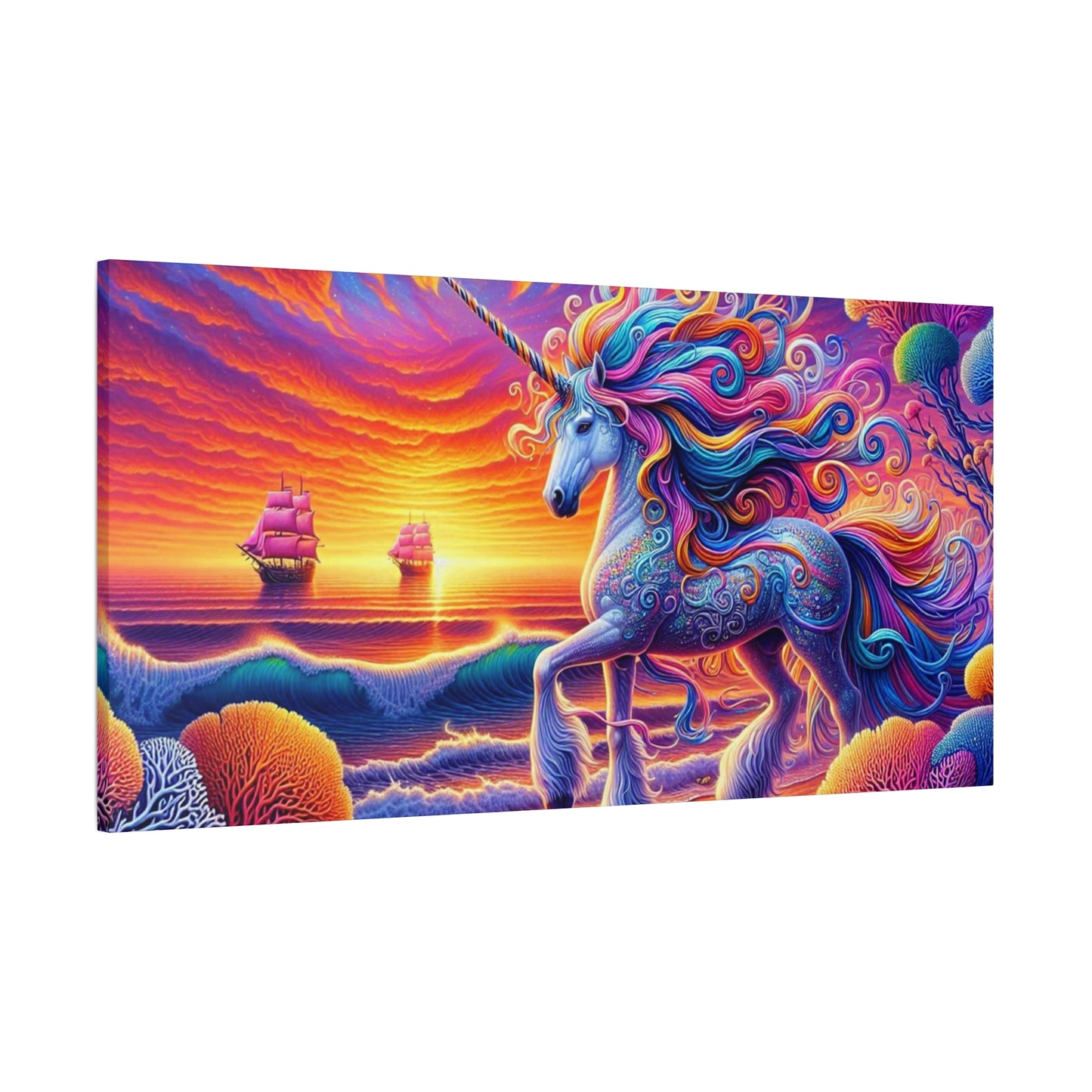 Matte Canvas, Stretched, 1.25"  Unicorn