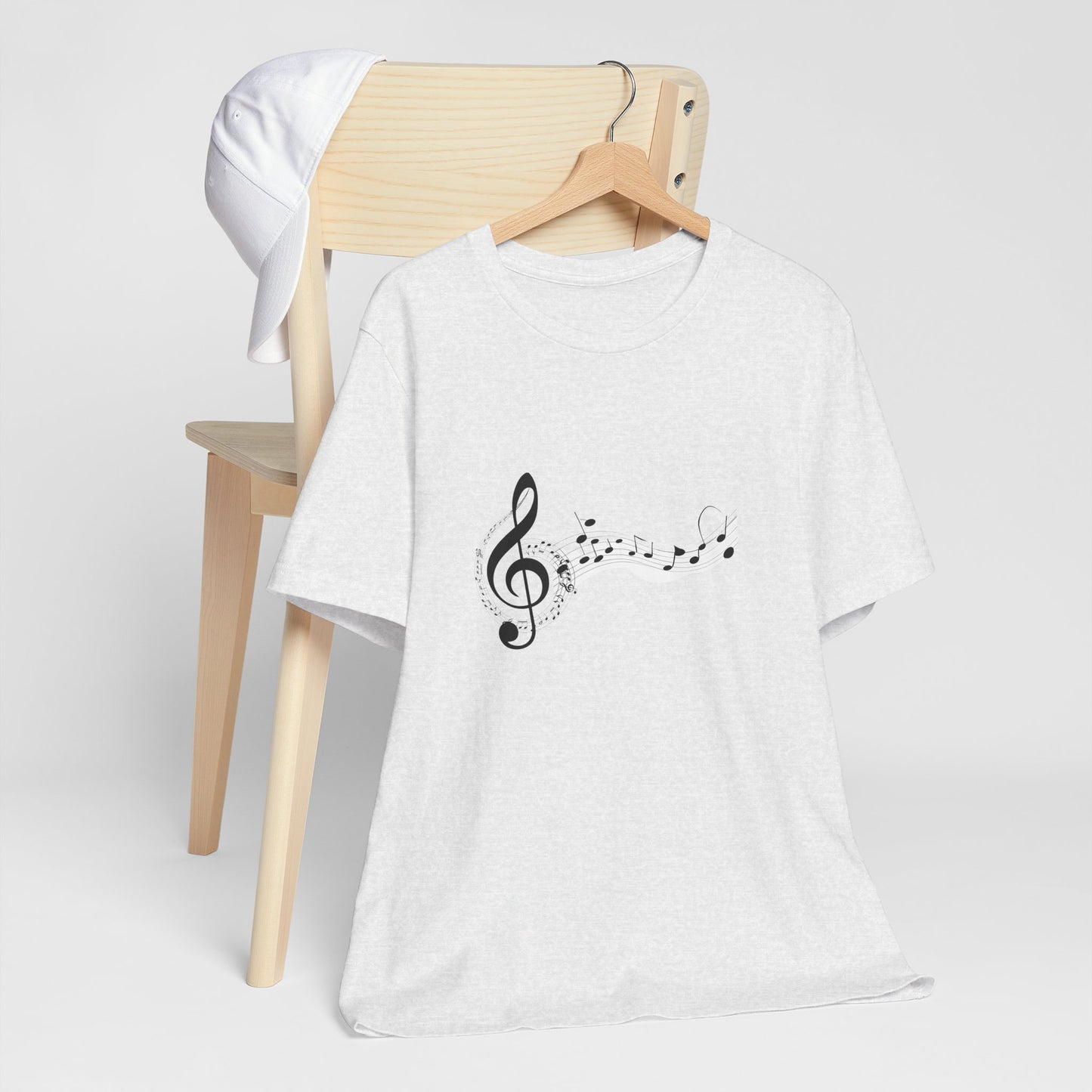 Musical Notes Short Sleeve Tee for Music Lovers