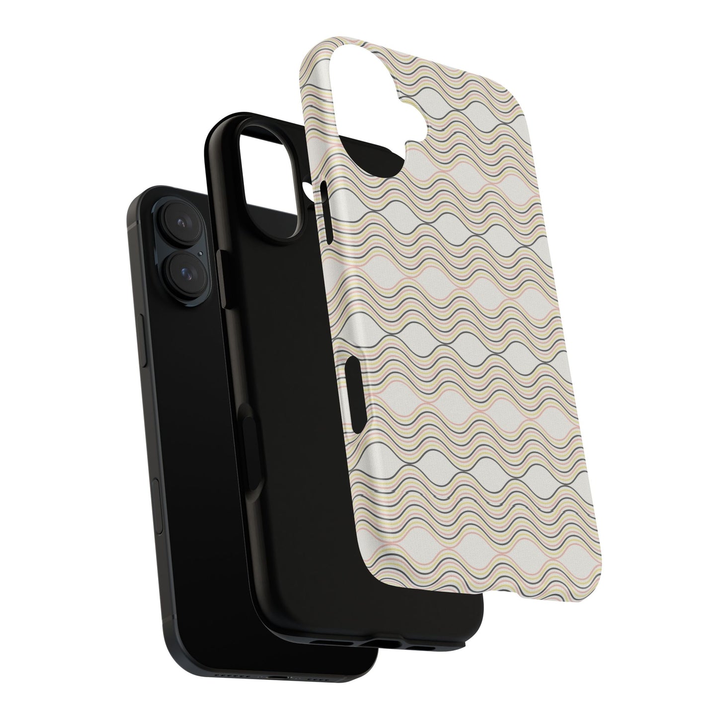 Stylish Phone Case for Tough Protection, Wavy Design, Chic Accessory, Gift for Her, Trendy Tech, Holiday Gift Idea