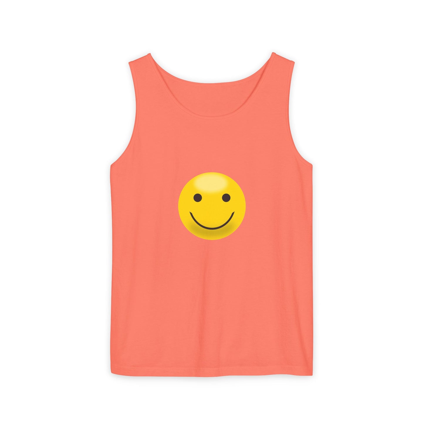 Smiley Face Tank Top, Summer Shirt, Casual Wear, Beach Outing, Gift for Friends, Positive Vibes Apparel