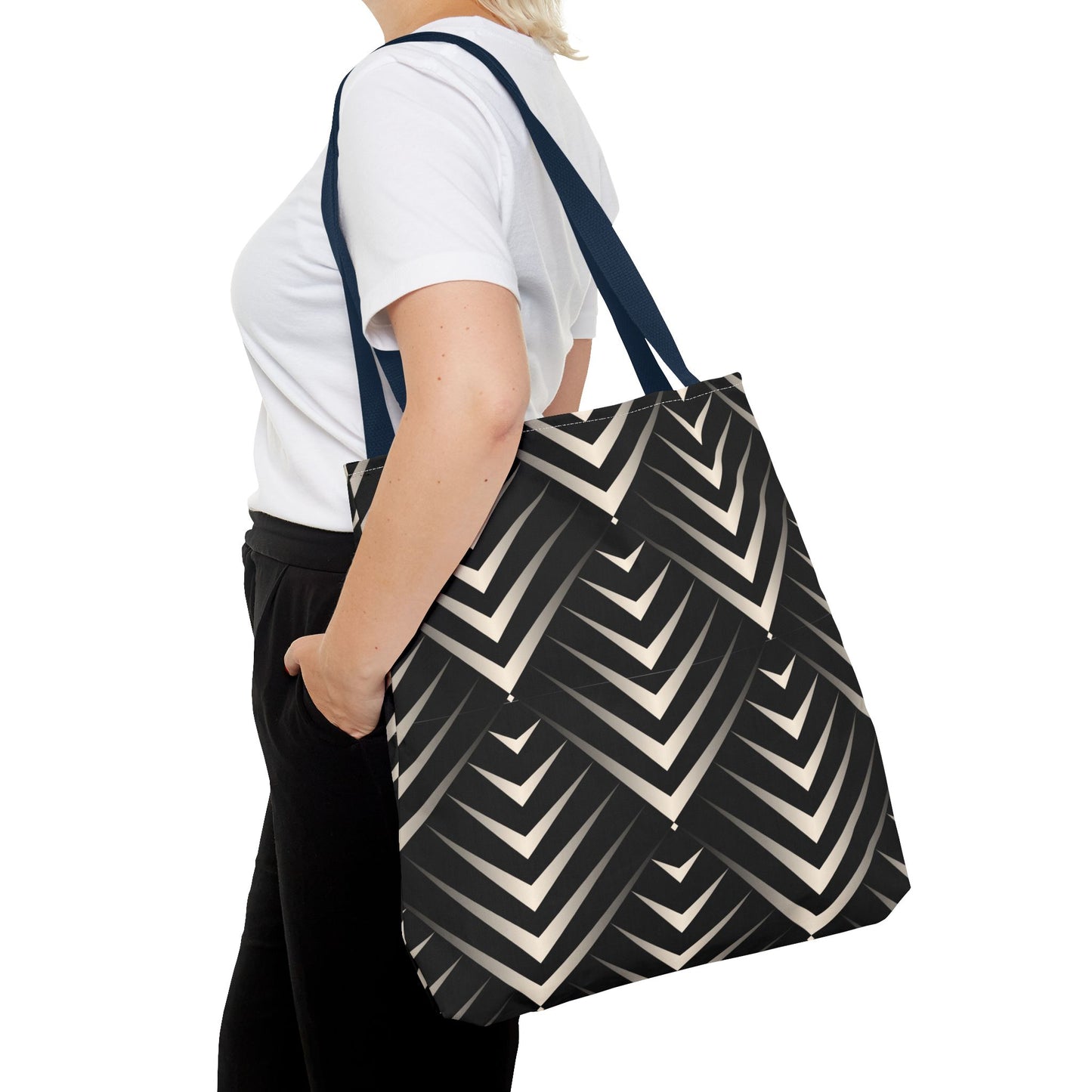 Chic Geometric Tote Bag, Stylish Everyday Bag, Reusable Shopping Tote, Eco-Friendly Gift, Fashion Accessory for All Occasions