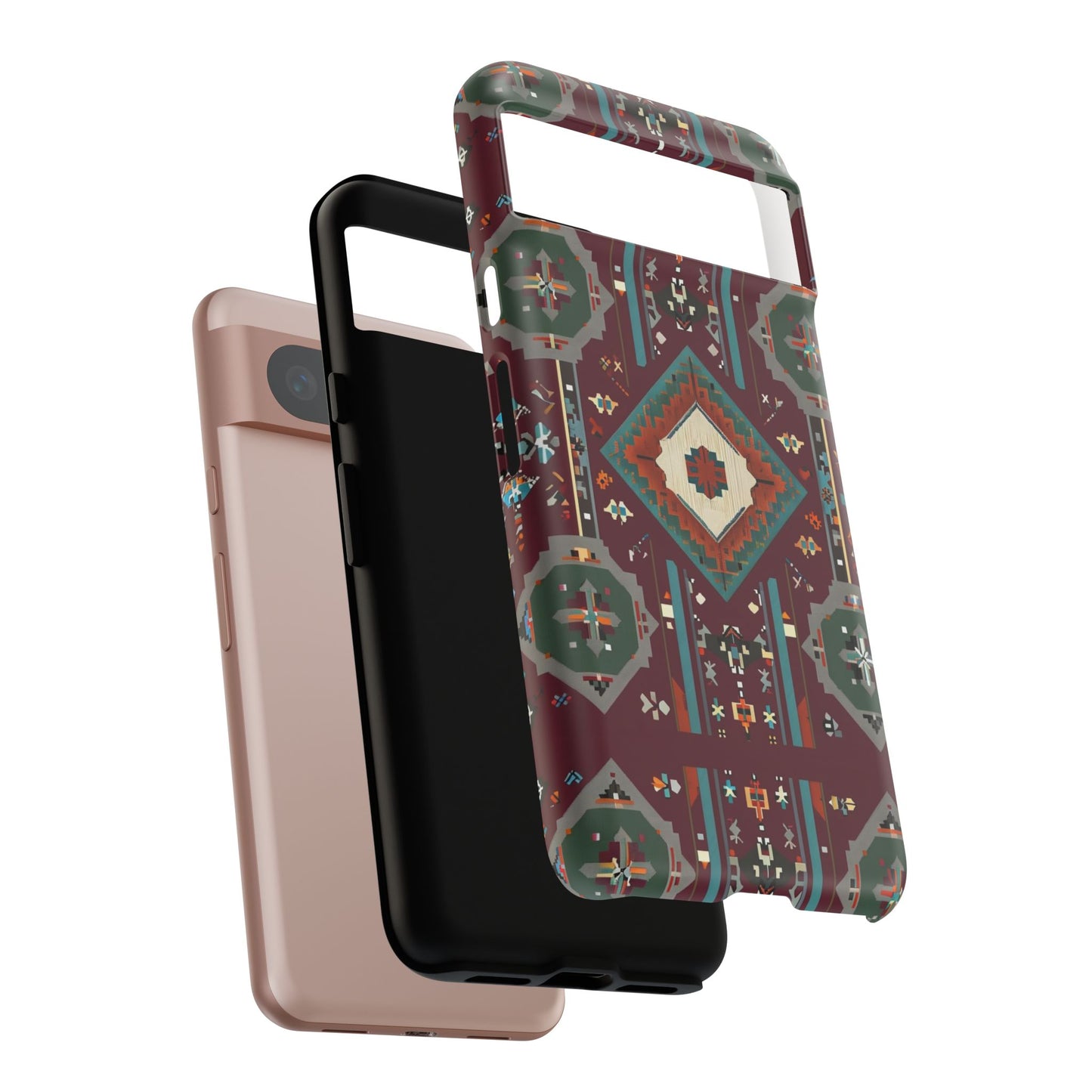 Tribal Pattern Phone Case - Boho Chic, Tough Durable Cover, Stylish Tech Accessory, Gift for Him/Her, Festival Essentials