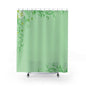 Green Floral Shower Curtain — Daisy Vine Bathroom Decor
