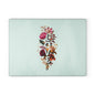 Floral Love Glass Cutting Board - Perfect Kitchen Gift, Home Decor, Wedding Gift, Stylish Cooking, Unique Engagement Present