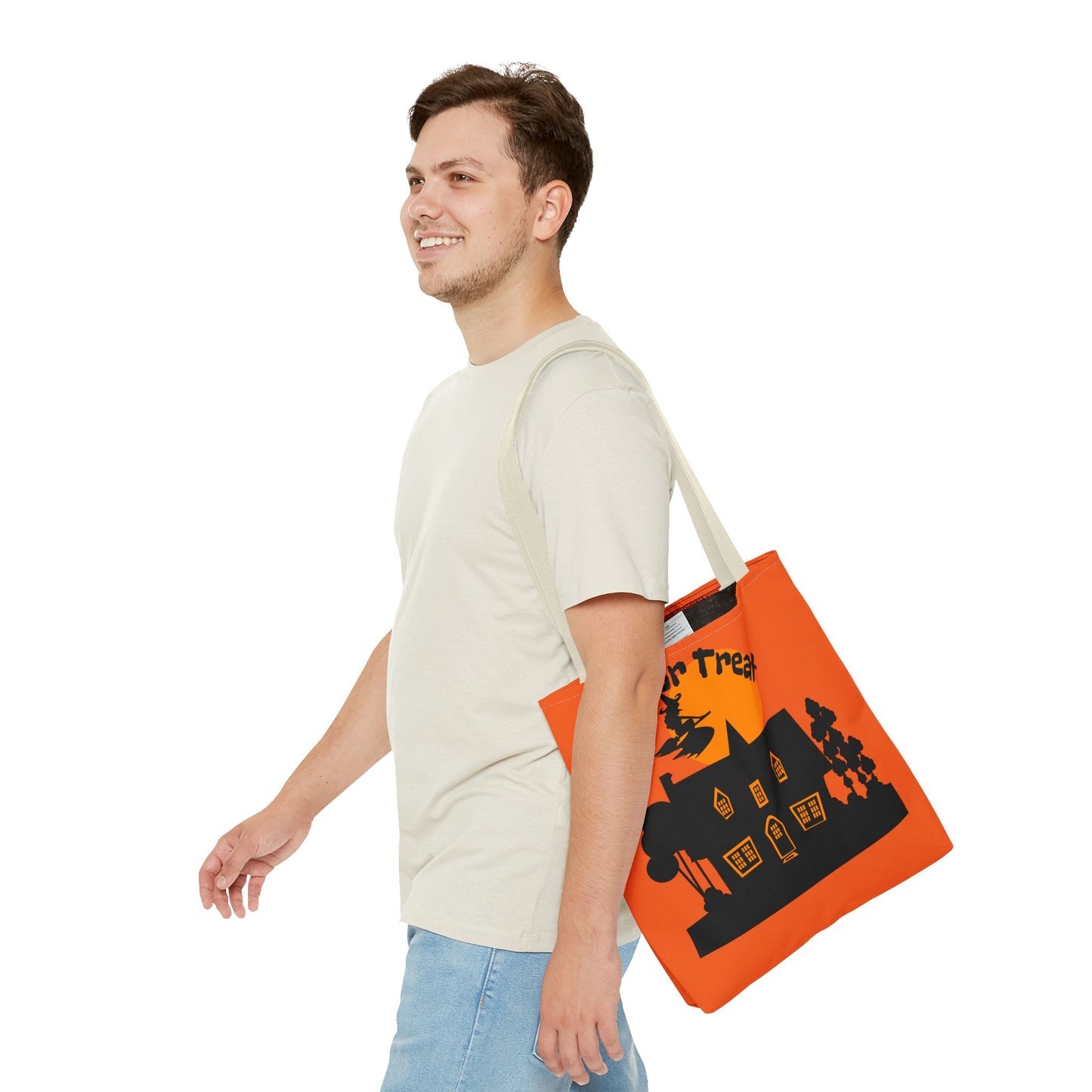 Halloween Tote Bag, Spooky Witch Design, Trick or Treat Bag, Fall Accessory, Seasonal Shopping Bag, Festival Gift