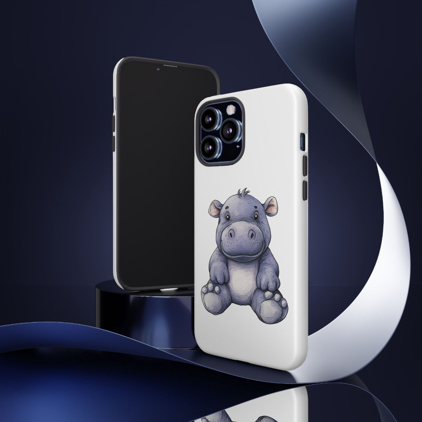 Cute Hippo Phone Case, Unique Tough Cases, Animal Lover Gift, Cute Animal Design, Baby Animal Phone Accessory