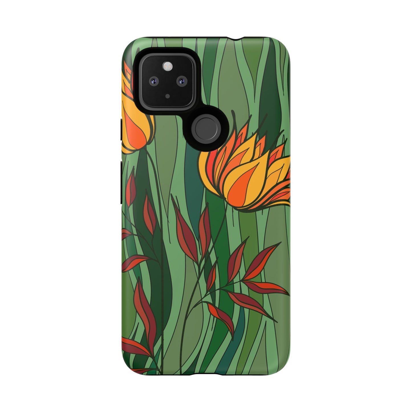 Vibrant Floral Phone Case, Nature-Inspired Tough Case, Eco-Friendly Cover, Unique Gift for Nature Lovers, Spring Decor