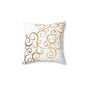 Elegant Decorative Pillow with Gold Swirl Design, Cozy Home Accent, Perfect for Living Room, Holidays, Gift Idea