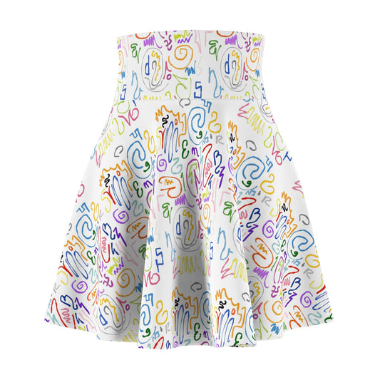 Colorful Women's Skater Skirt, Fun Outfit, Summer Look, Casual Wear, Festival Fashion