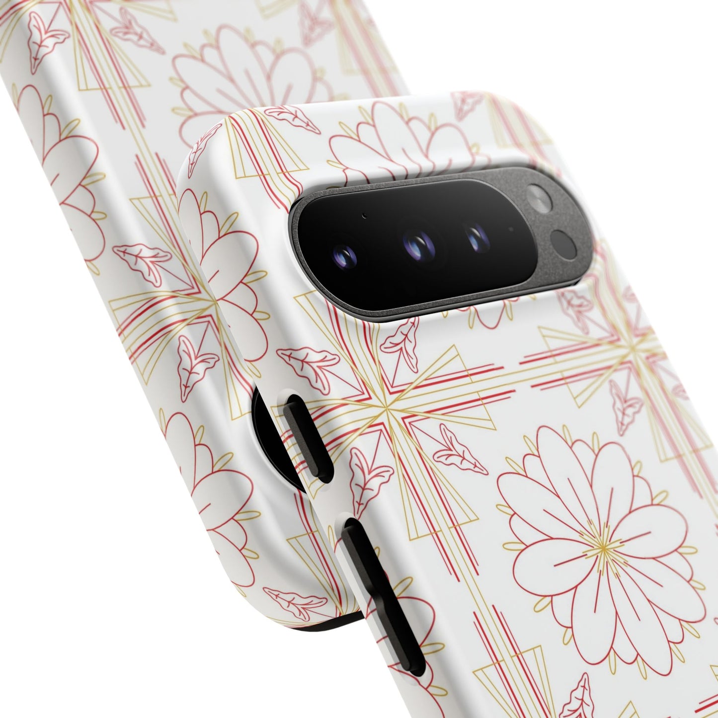 Floral Pattern Phone Case - Stylish Tough Case, Flower Design, Cute Mobile Cover, Phone Accessory, Gift for Her, Spring Style