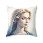 Divine Inspiration Decorative Pillow, Religious Home Decor, Prayer Pillow, Mary Pillows, Gift for Faith Lovers