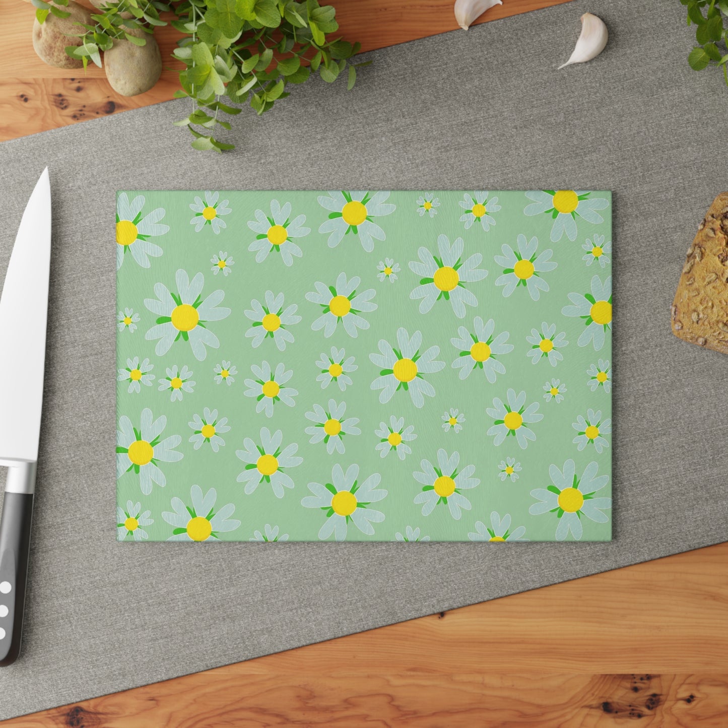 Cheerful Floral Glass Cutting Board, Kitchen Decor, Gift for Home Cooks, Housewarming Present, Spring Vibes, Garden Party, Flower [...]