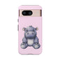 Cute Hippo Phone Case - Tough Cases, Animal Phone Cover, Kawaii Accessories, Gifts for Kids, Unique Tech Gear