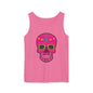 Colorful Dia de los Muertos Skull Tank Top, Unisex Summer Tee, Festival Wear
