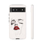Stylish Phone Case with Artistic Lip Design, Femme Tech Accessory, Trendy Device Cover, Gift for Her, Unique Phone Accessories