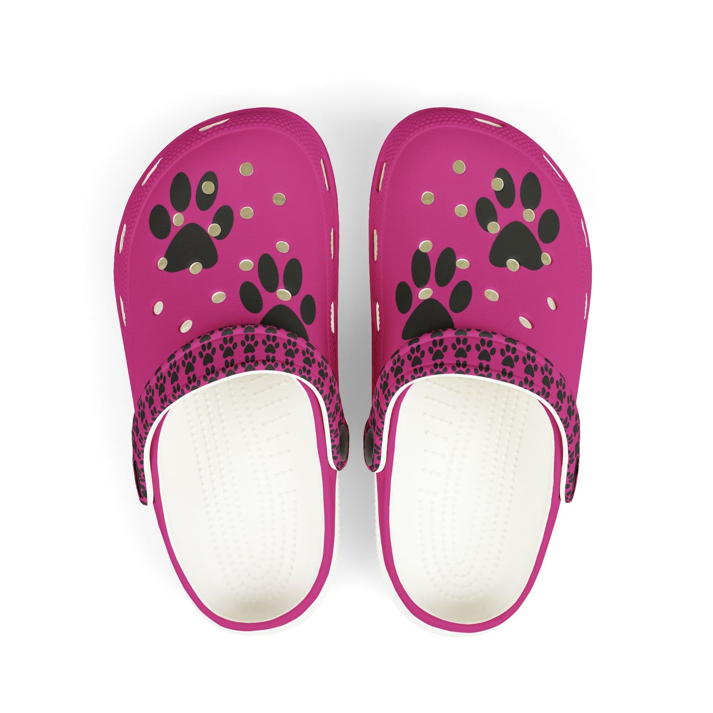 Kid's Cute Paw Print Clogs, Colorful EVA Foam Shoes for Play, Fun Summer Footwear, Pet Lover Gifts, Outdoor and Indoor Slides