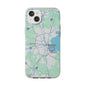 Boston Map Flexi Case for iPhone, Custom Location Phone Case, Unique Gift, Boston Heart Design, Travel Lover Accessory