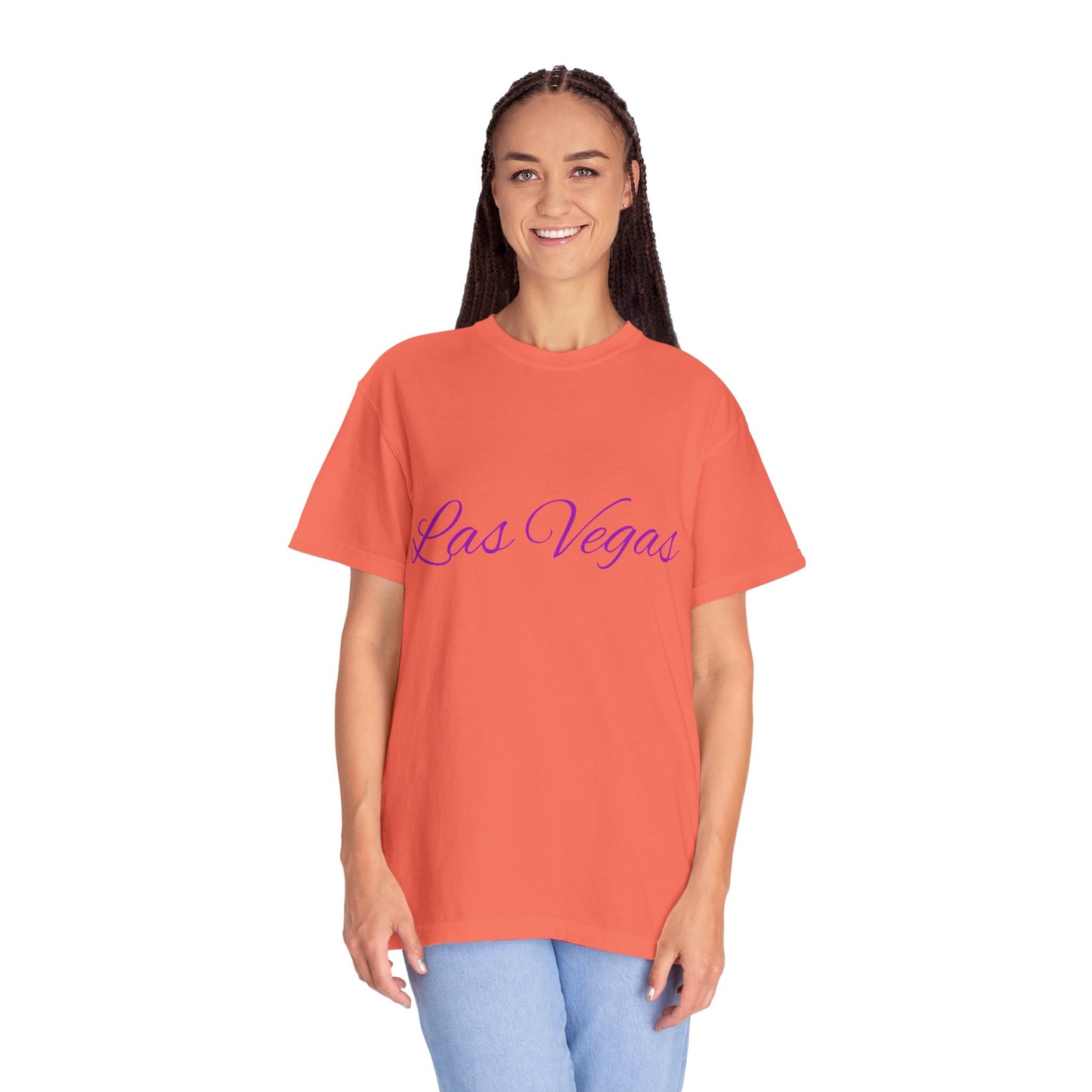Las Vegas Floral Unisex Garment-Dyed T-Shirt | Vacation Tee, Travel Shirt, Summer Outfit, Gift for Travelers, Retro Las Vegas Design