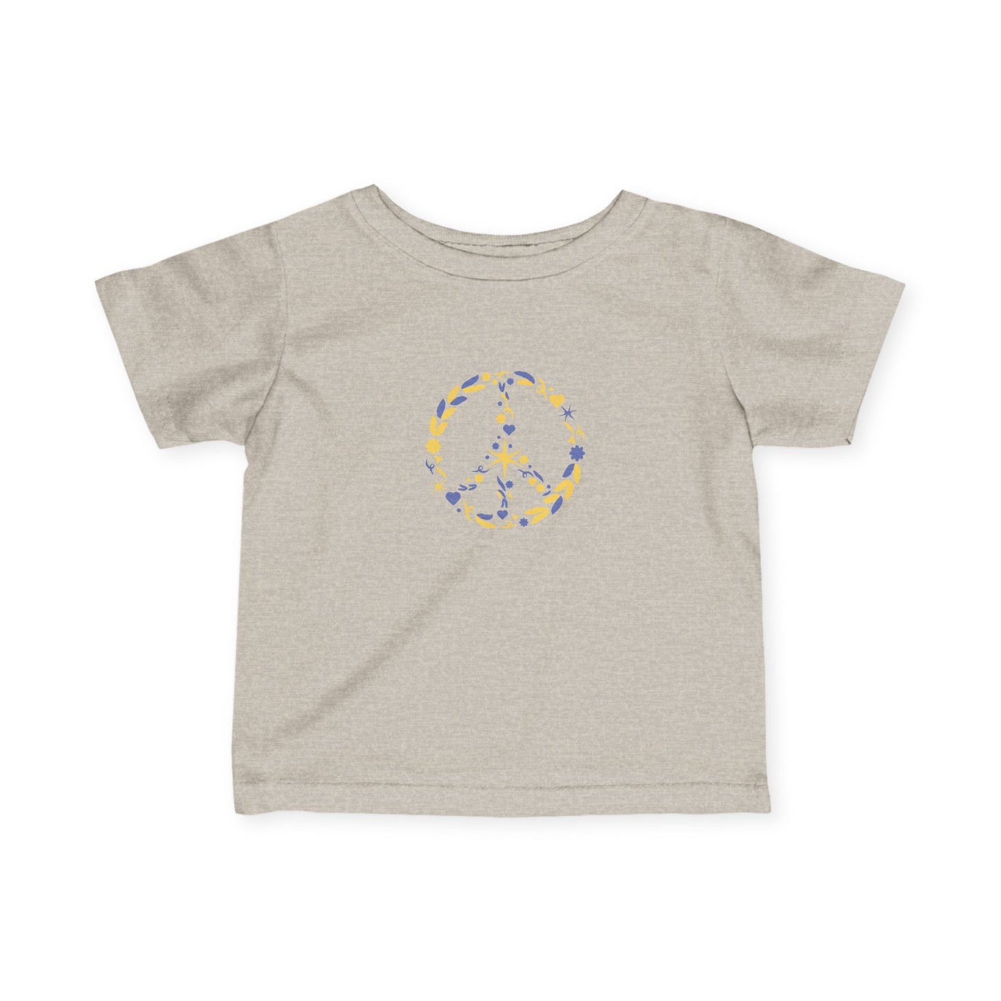 Infant Peace Symbol Tee, Baby Shirt, Toddler T-Shirt, Cute Infant Apparel, Gift for New Parents, Kids' Fashion