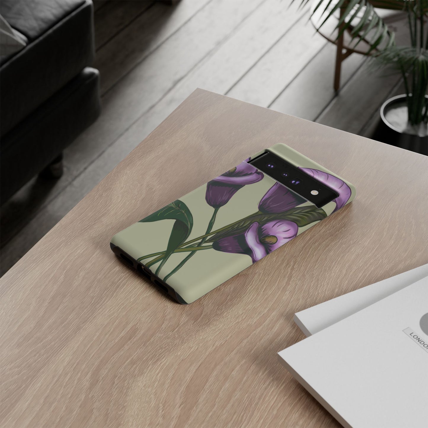 Floral Phone Case - Tough Cases, Purple Flower Design, Cell Phone Accessories, Gift for Her, Nature Lover Essentials