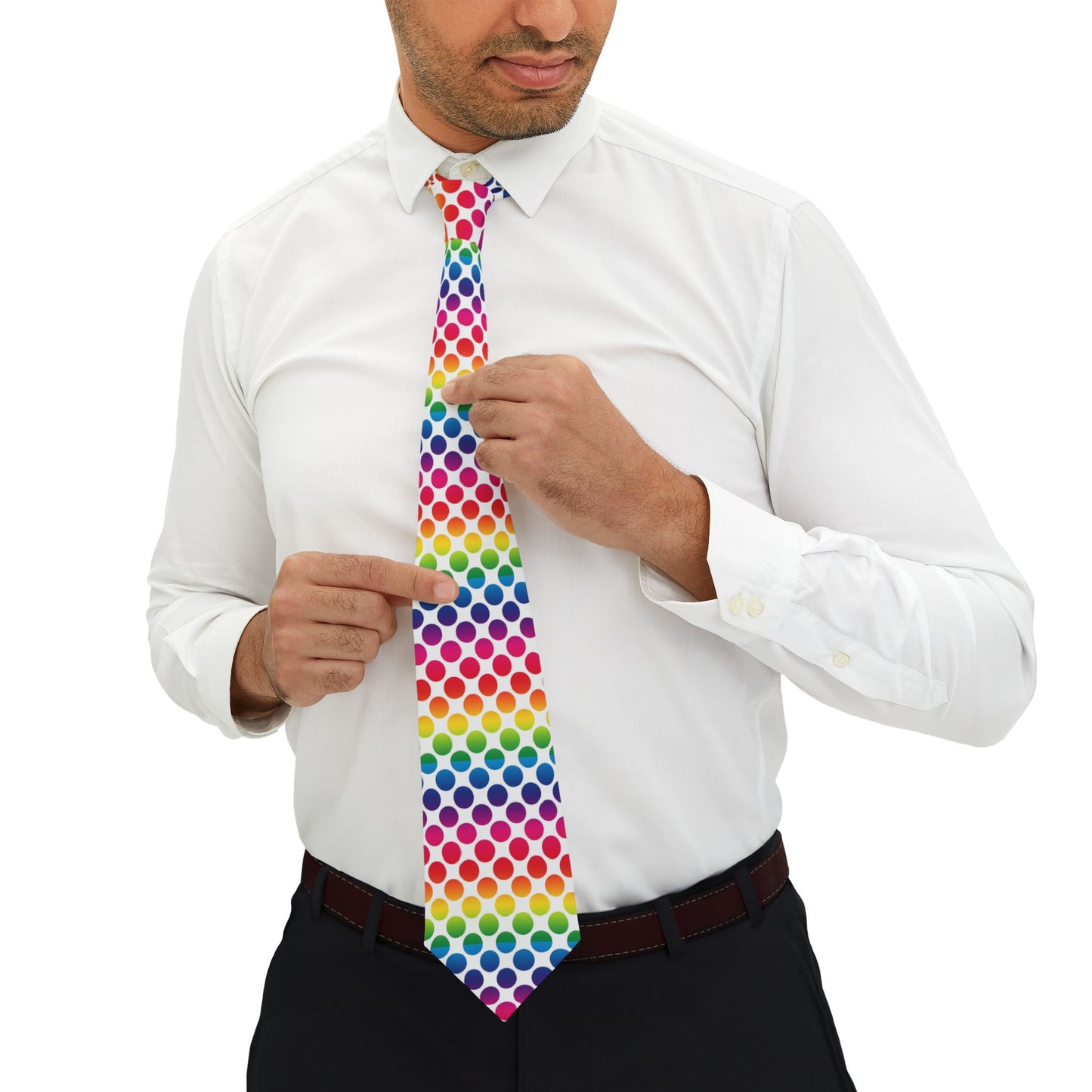 Colorful Polka Dot Necktie for Fun Celebrations