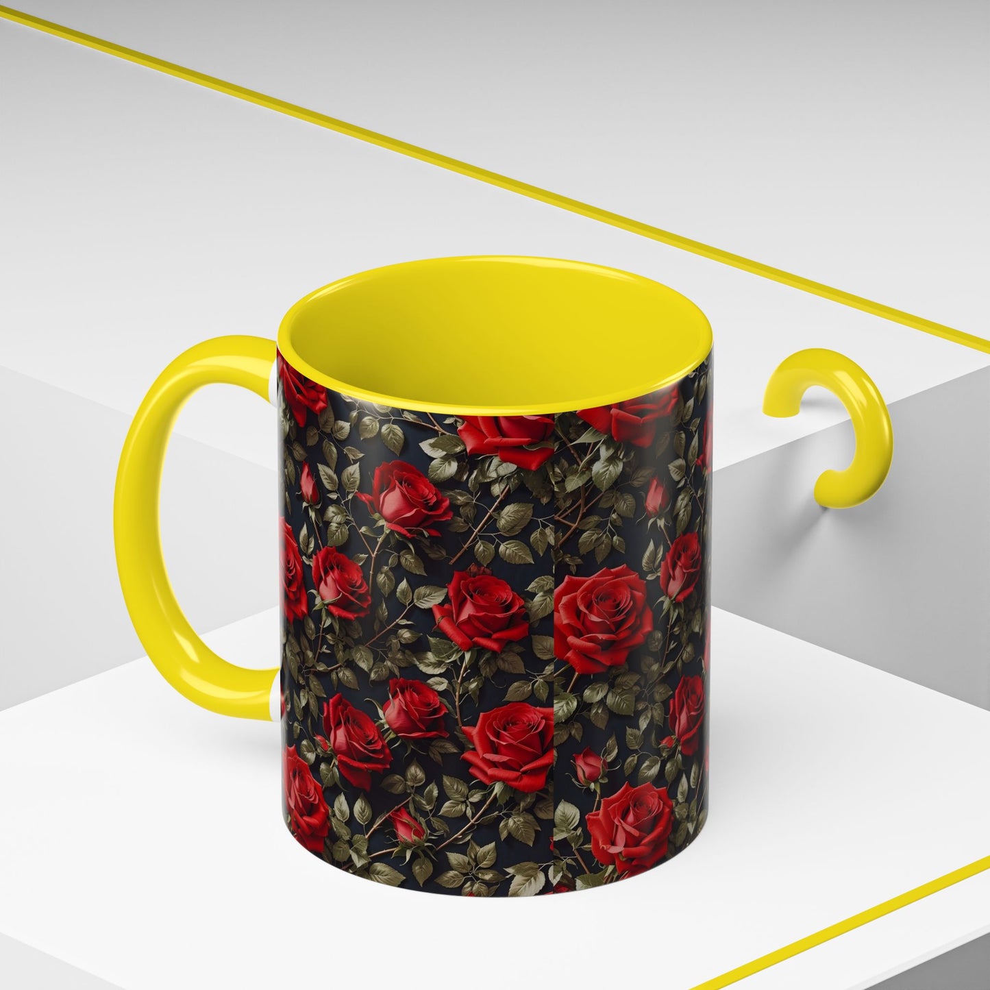 Elegant Floral Accent Coffee Mug - Perfect for Garden Lovers, Home Decor, Gift for Her, Tea Lovers, Mother's Day