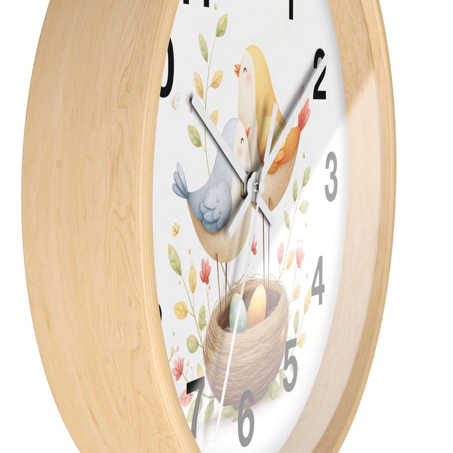 Charming Bird Nest Wall Clock | Nature-Inspired Decor, Gift for Bird Lovers, Home Decoration, Springtime Gift, Unique Wall Art