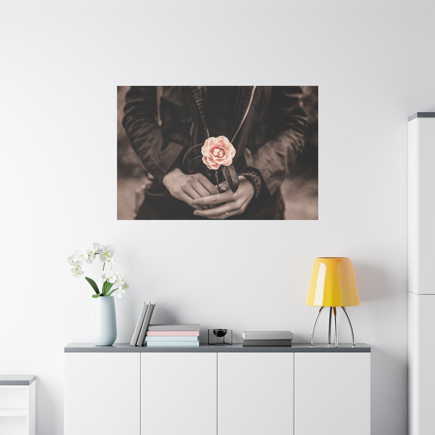 Floral Art Canvas Wall Decor, Modern Home Accent, Gift for Her, Office Decor, Inspirational Artwork
