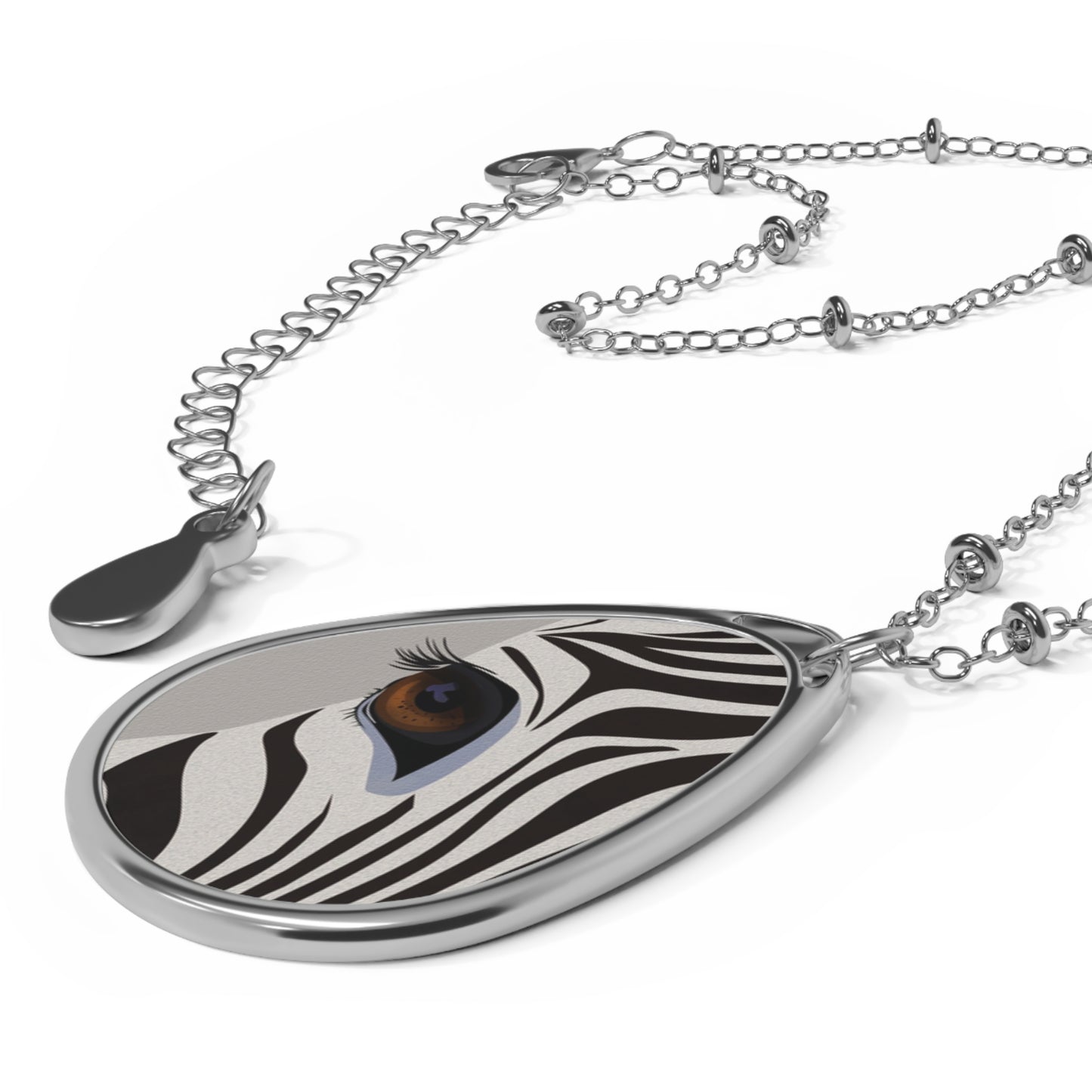 Zebra Print Pendant Necklace, Unique Animal Jewelry, Boho Chic Accessories, Nature Lover Gift, Stylish Everyday Wear