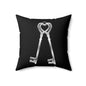 Keys to My Heart Pillow | Cozy Home Decor, Gift for Couples, Wedding & Anniversary Decor, Unique Housewarming Gift, Modern Accent