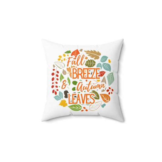 Autumn Leaves Decorative Pillow, Cozy Fall Decor, Seasonal Home Accent, Thanksgiving Gift, Pumpkin Spice Vibes