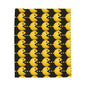 Pac-Man Velveteen Plush Blanket, Cozy Gaming Throw, Retro Style Decor, Gift for Gamers, Soft Fleece Blanket, Video Game Room Accessory