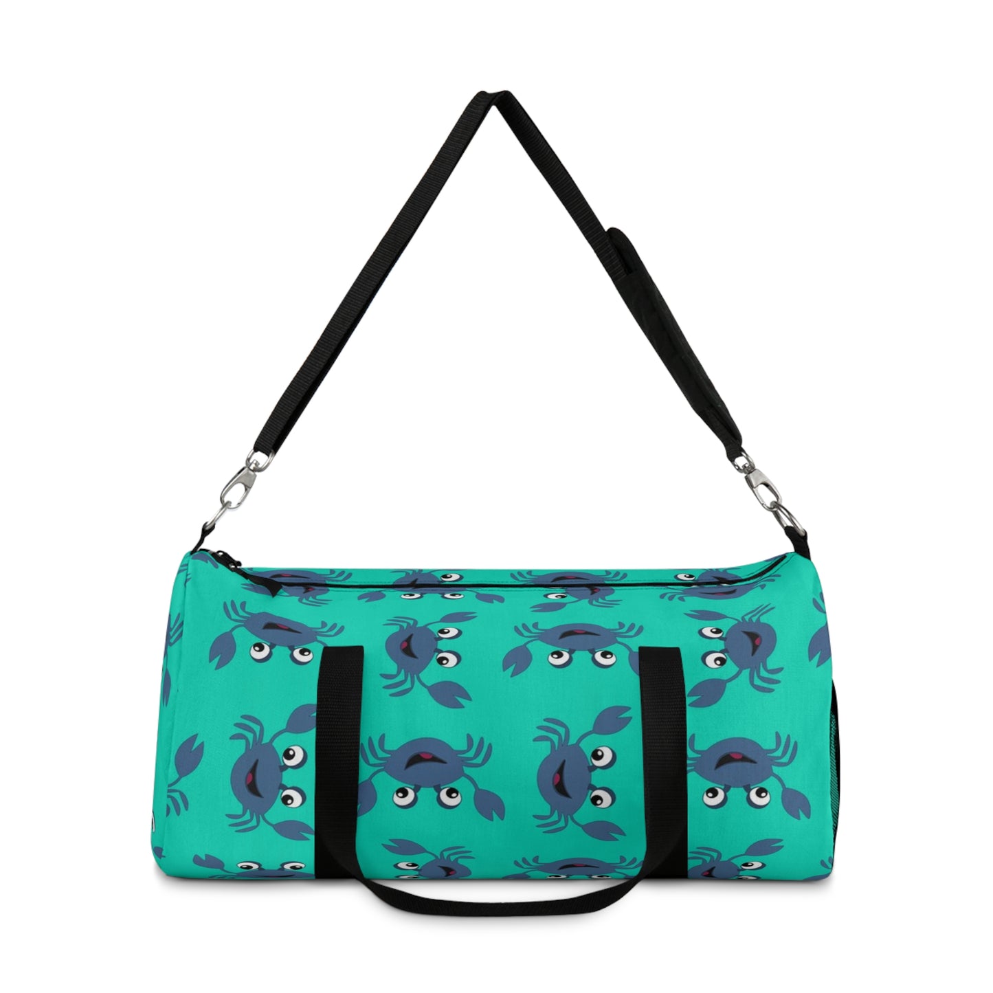 Fun Crab Pattern Duffel Bag, Beach Bag, Gym Tote, Travel Luggage, Overnight Bag, Cute Coastal Design